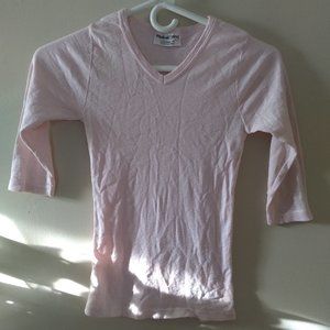 Michael Stars pink half sleeve v neck Small